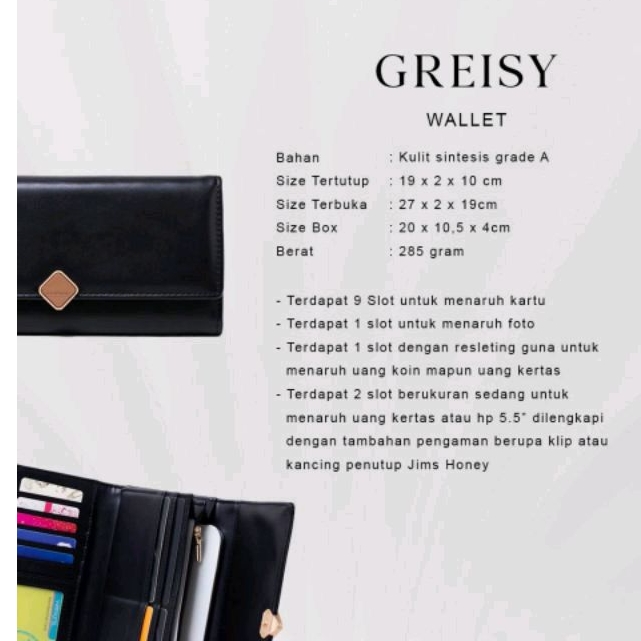 Greisy Wallet Dompet Panjang Terbaru Jims Honey Free Box