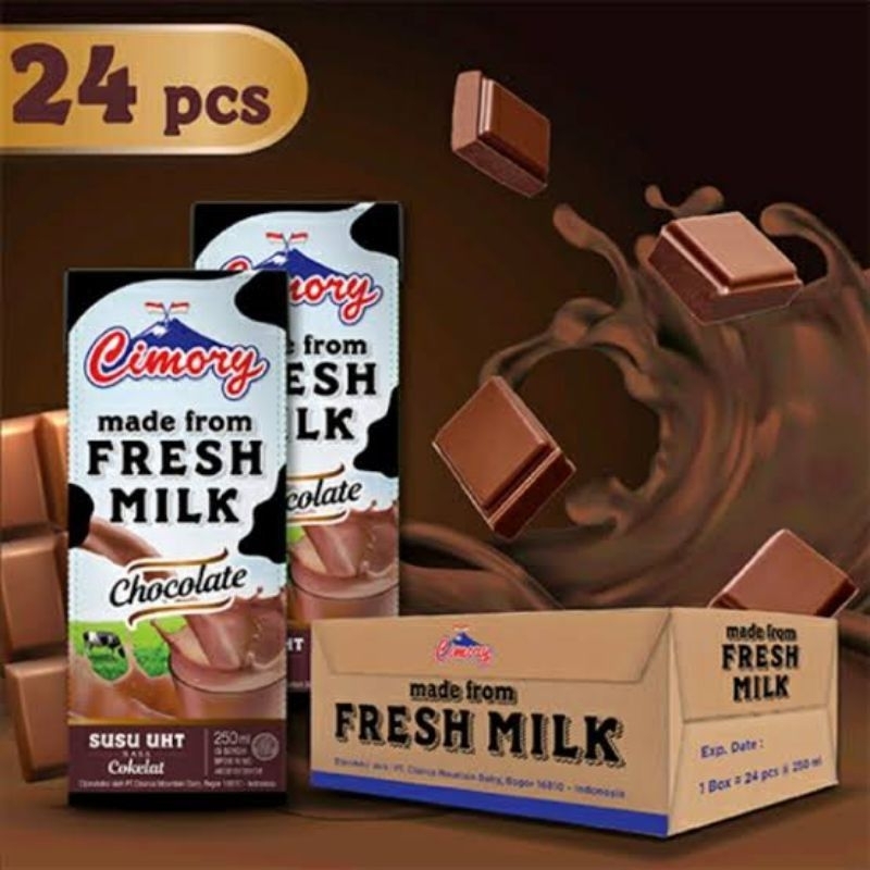 

1 DUS ISI 24 CIMORY SUSU UHT 250ML RASA CHOCOLATE / COKELAT
