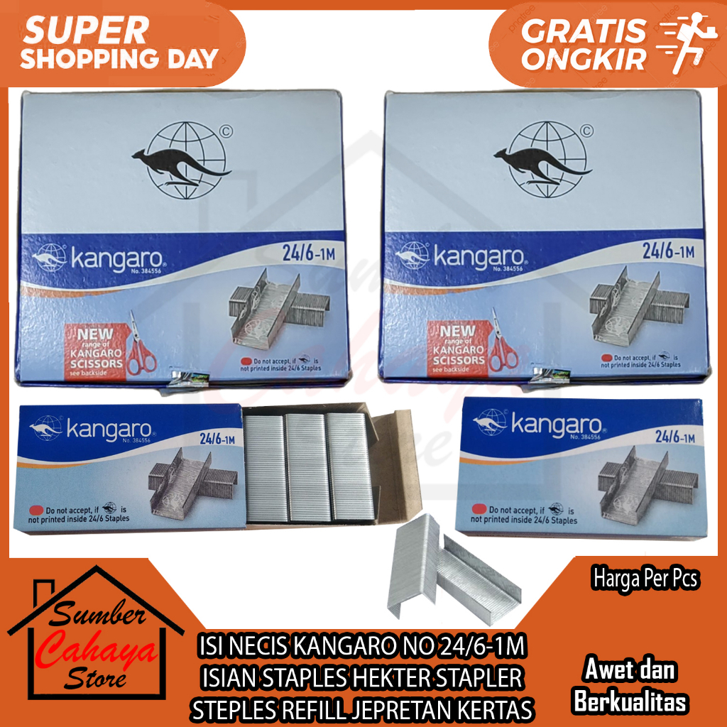 

ISIAN STAPLES HEKTER ISI NECIS KANGARO NO 24/6-1M STAPLER STEPLES LESS EFFORT SAVE POWER ISII REFILL JEPRETAN KERTAS SETAPLES SETEPLES KECIL STEPLER SETAPLER SETEPLER JEGREKAN CEKREKAN PENGISIAN NECISS KOKOT METAL U PENYATU PENGOKOT MATERIAL