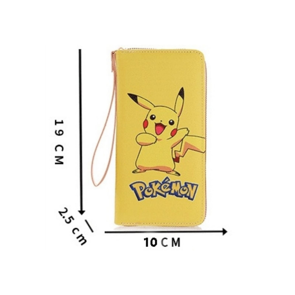 DOMPET PANJANG WANITA KULIT IMPORT KARAKTER POKEMON LUCU KUNING TALI PENDEK SLOT KARTU RESLETING UANG KOIN AIFUTA WA669Y1 REMAJA KEKINIAN BATAM MURAH KOREA CEWEK BRANDED PREMIUM