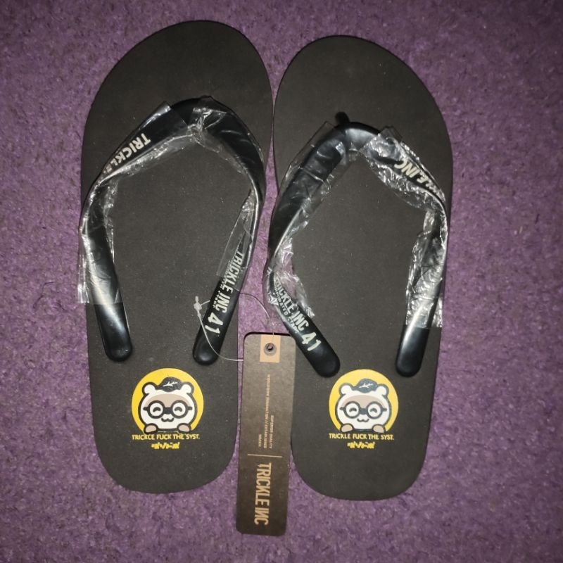 Slippers Trickle 007 x Garasi Rebel Distro Sandal spons sendal jepit kasual flipflop sandal distro