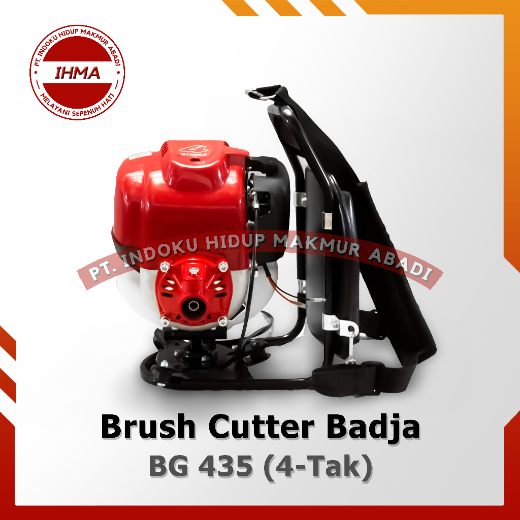 Brush Cutter Badja BG 435 - Mesin Pemotong Rumput 4 Tak
