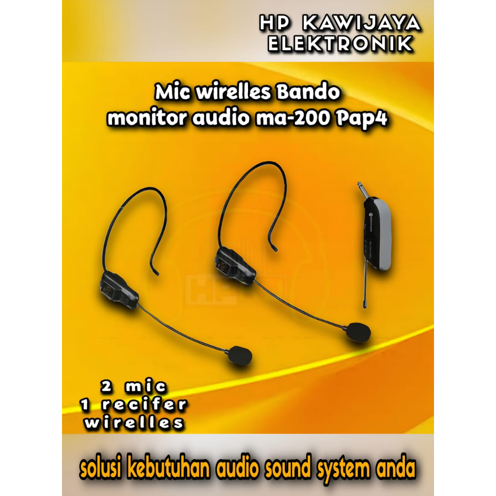MIC WIRELESS BANDO MONITOR AUDIO MA-200 PAP4 ISI 2