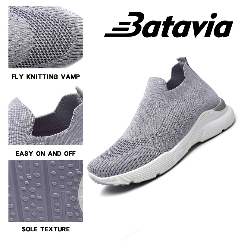 Batavia import sepatu fashion wanita rajutan sepatu olahraga wanita slip on sepatu kasual sepatu kasual terbaru high-end nyaman sepatu wanita kasual A24