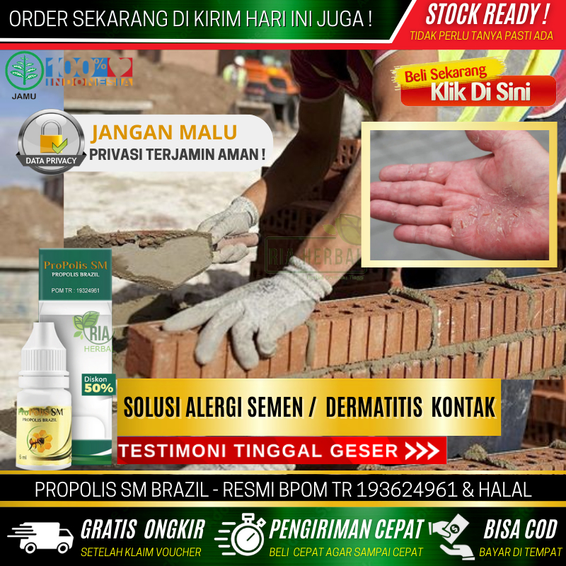 Obat Untuk Alergi Semen 100% Alami, Penghilang Gatal Alergi Semen Di Telapak Tangan,  Elergi Semen D