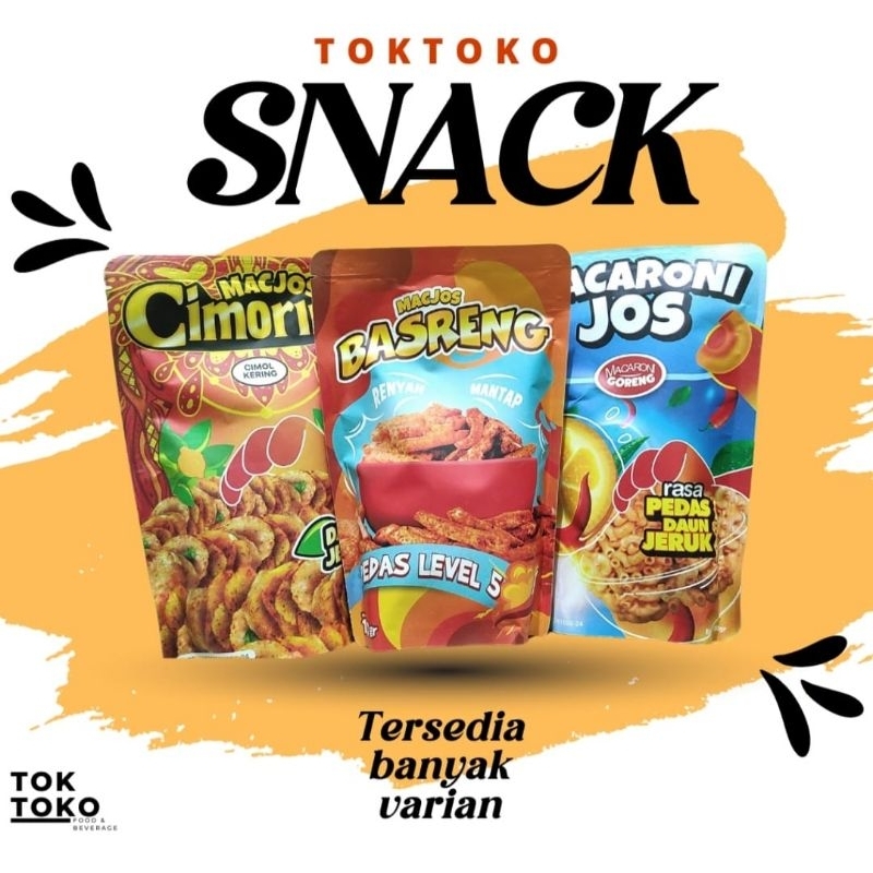 

Toktoko Snack Macaroni, Basreng, Mie Lidi dan Cimoring Aneka Rasa.