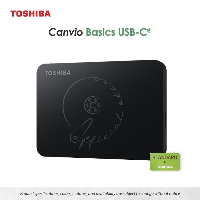 Harddisk External Toshiba Canvio Basic 1TB A3 Usb 3.2 Type C