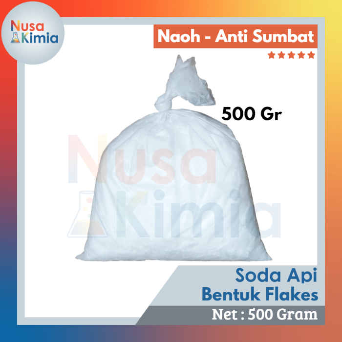 NaOH / Soda Api Anti Sumbat WC Mampet 500 Gram