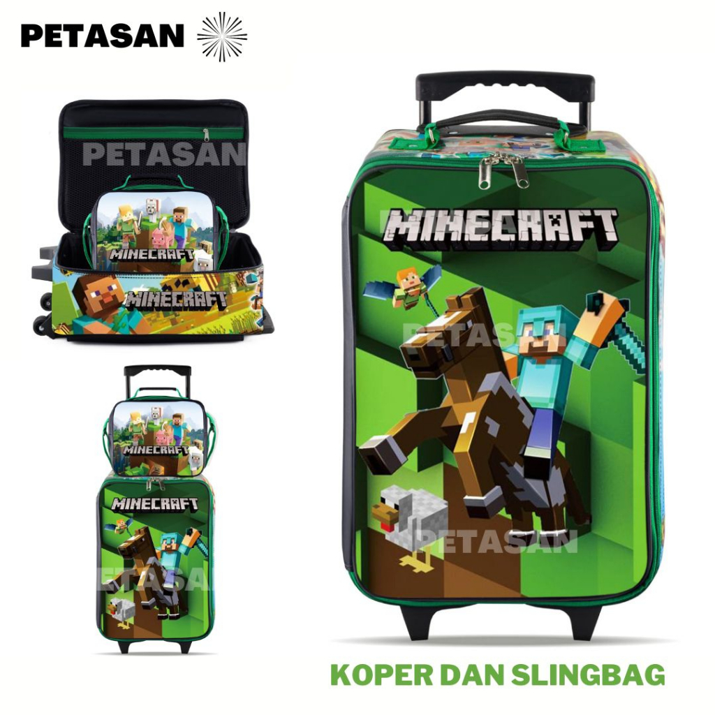 PTS - Koper Anak - Set Koper &amp;Lunch Bag Anak Bahan Sponge Tahan Air LOL - PONY - BATMAN - TOBOT .PT Murah