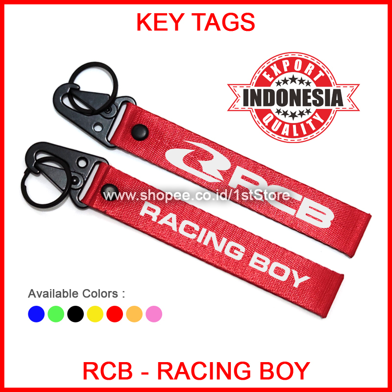 GANTUNGAN KUNCI RCB RACING BOY KEYCHAIN MOTOR LOGO MEREK VELG MASTER PUMP REM SHOCK BREAKER SHOCKBRE