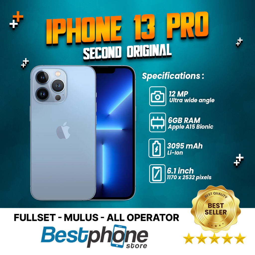 iPhone 13 Pro 128GB Second Original EX Inter Mulus 100% Fullset