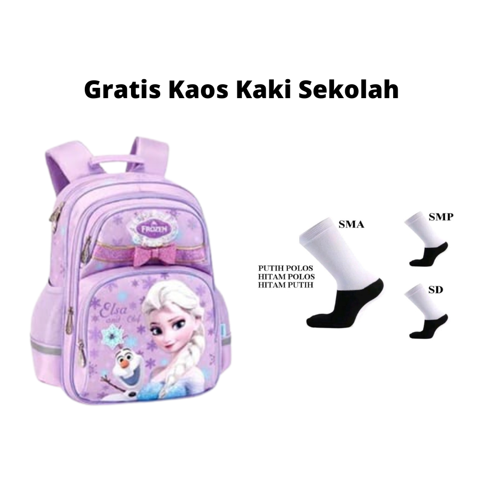 ATM67 - Tas Sekolah Anak Perempuan Tas Ransel Anak Tas Punggung Tas Anak Frozen tas anak Karakter  tas anak sekolah TK SD PAUD TAS NGAJI  perempuan