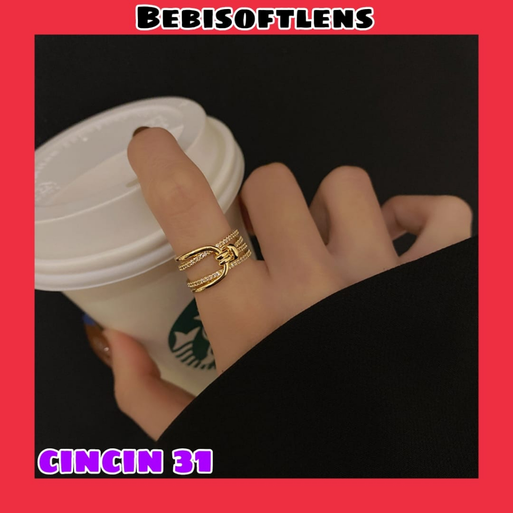 Cincin 31 Bisa diatur Sizenya ,Fashion Cincin Unik Lucu Keren /Deluna /BB