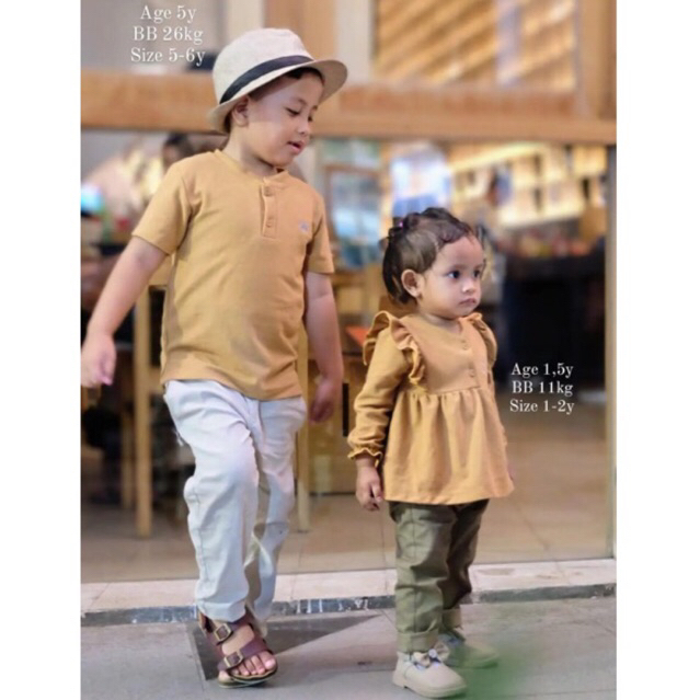 Ayash Koko Polo Kids Couple Baju Anak Laki Sarimbit Raya