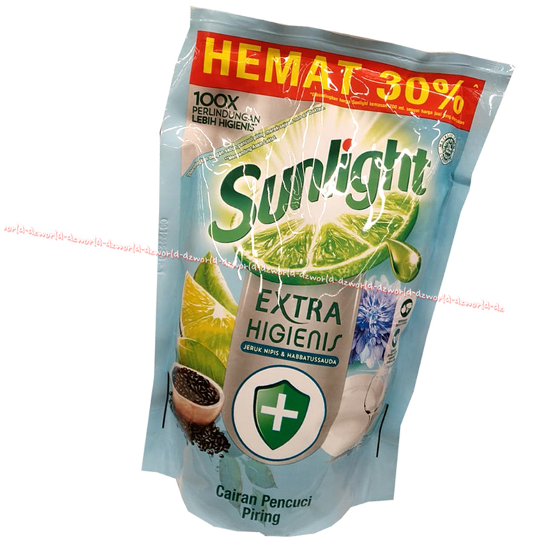 Sunlight Extra Higienis 650ml Jeruk Nipis Habbatussauda Sanlight Sabun Cuci Piring Wangi Sabun Nipis Habbatssada 650 ml