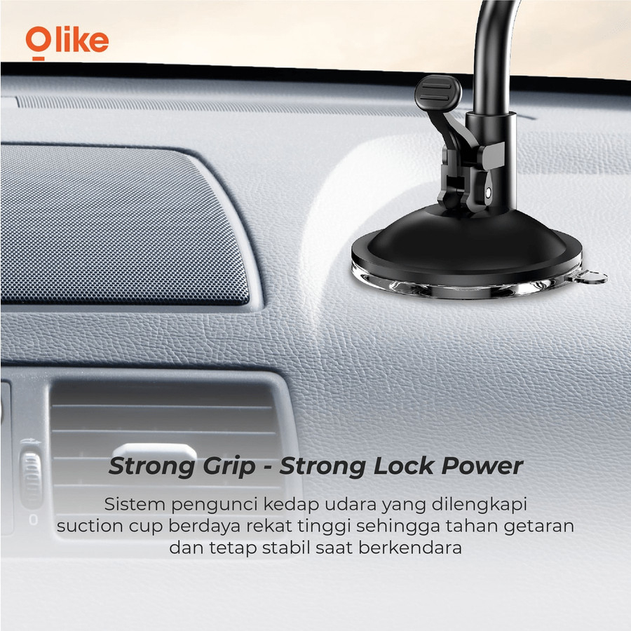 Olike HC3 Car Phone Holder Mobil Stand Strong Grip Flexible Connector