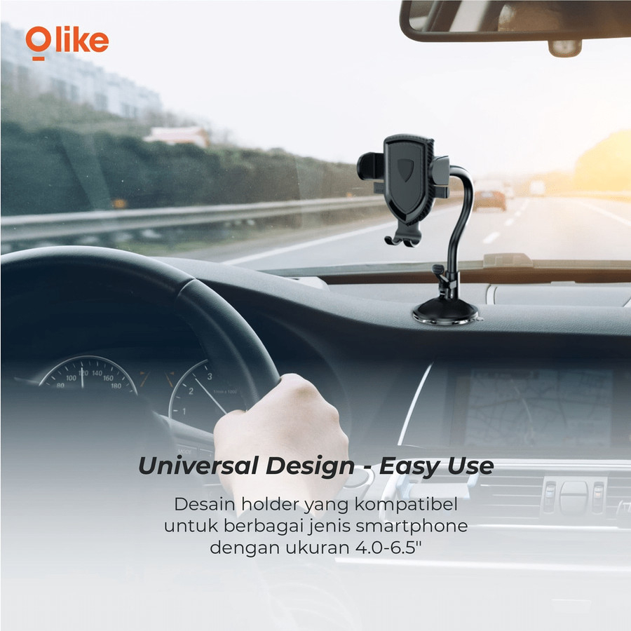 Olike HC3 Car Phone Holder Mobil Stand Strong Grip Flexible Connector