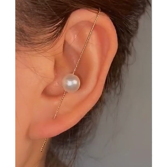 Anting sterling silver hypoallergenic tidak hitam Gaya Korea Untuk Wanita pearsing praktis