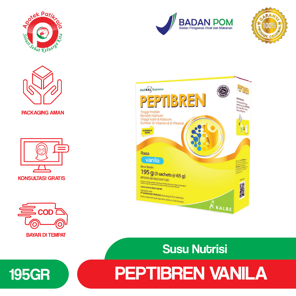 PEPTIBREN VANILLA 195GR SUSU