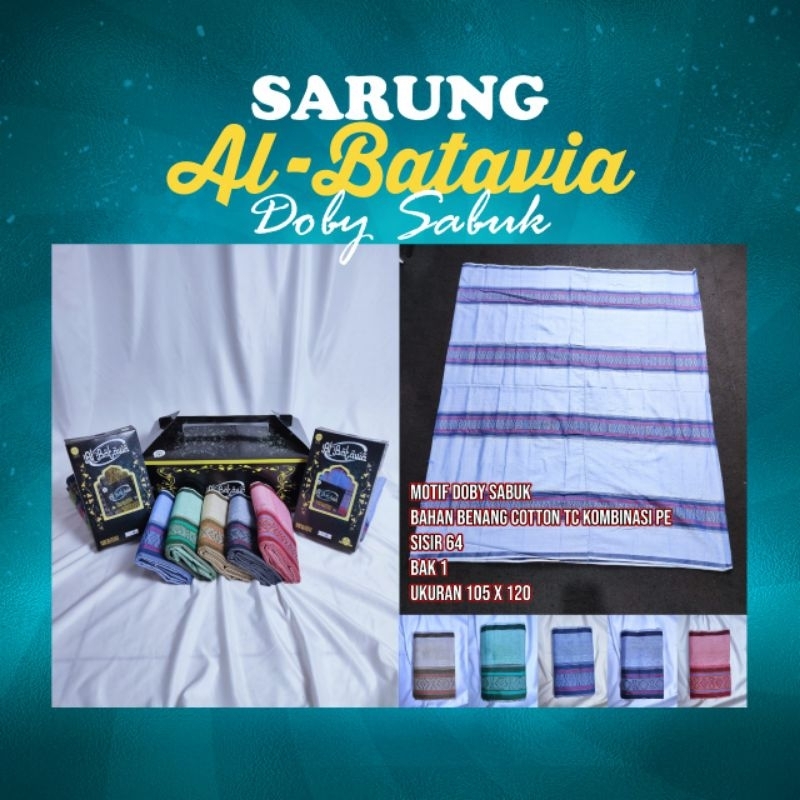 SARUNG TENUN DEWASA / AL BATAVIA MOTIF DOBBY SABUK / BAHAN PREMIUM SARUNG / MURAH