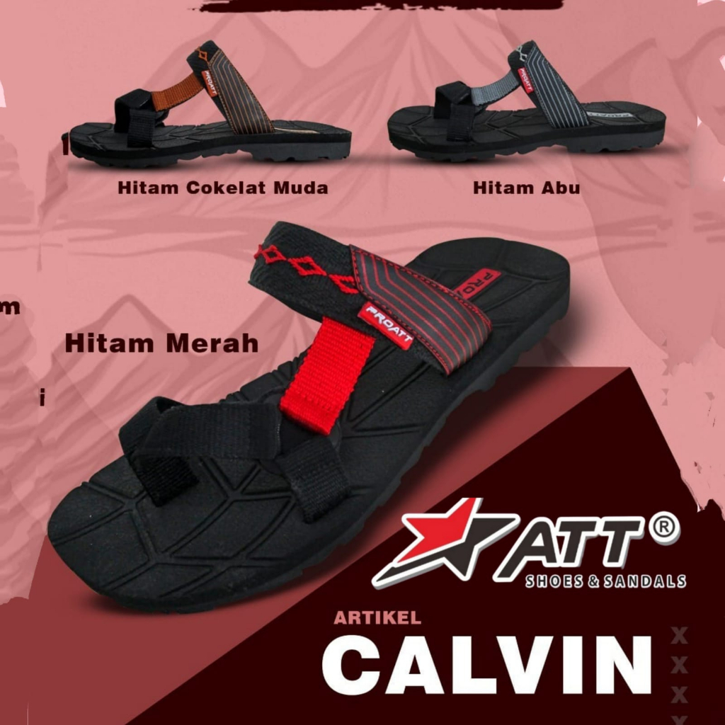 gof PRO ATT CALVIN | WM12 Sandal Jepit Pria Terbaru Ringan Kuat Kekinian