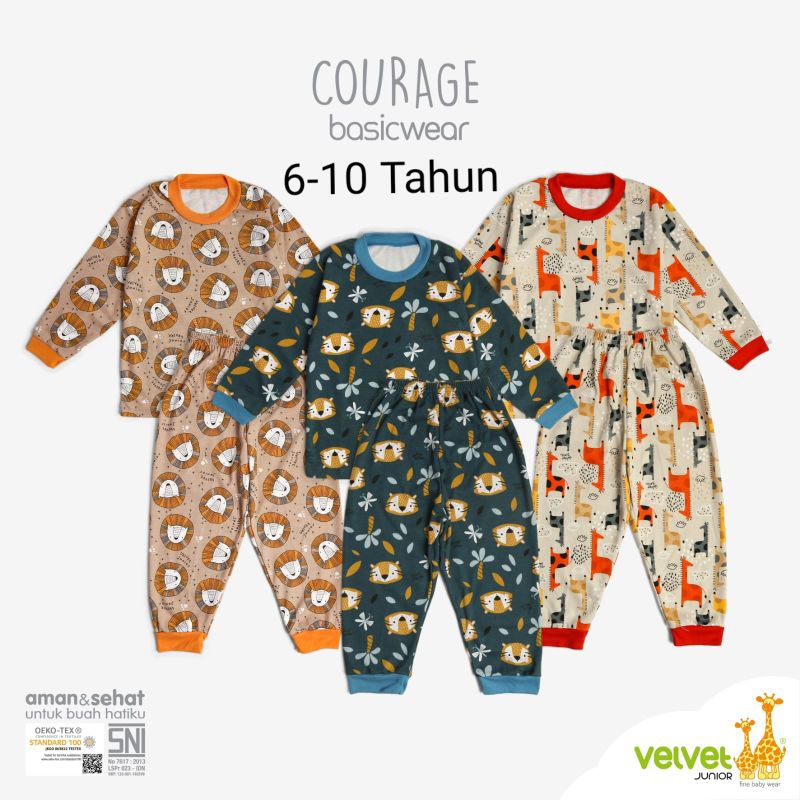 Velvet Junior Setelan Piyama Baju Tidur 6-10 Tahun