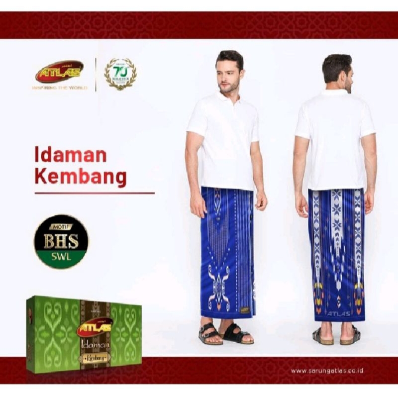 (GROSIR) Sarung Atlas Kembang Motif BHS Terbaru Harga Grosir Paling Murah