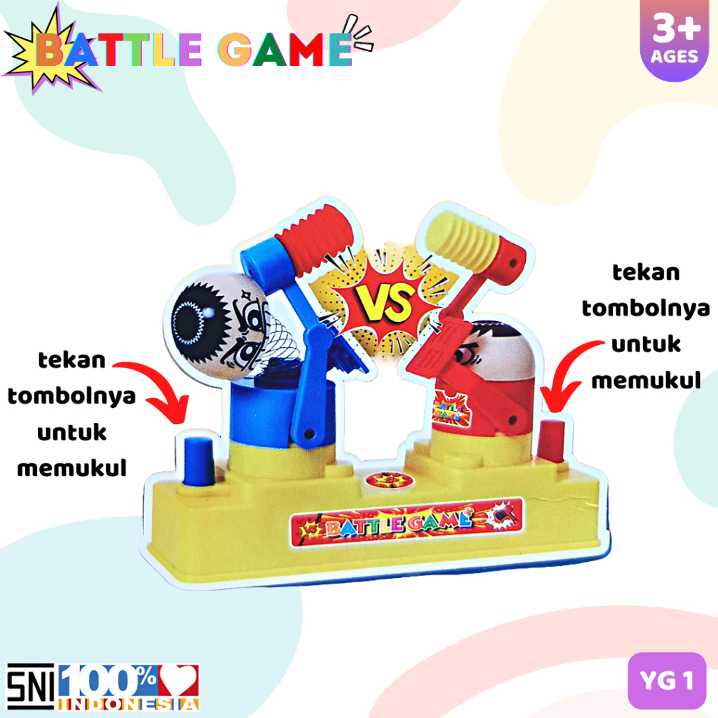 MWN Mainan Anak Finger Hammering Battle Game Besar YG1