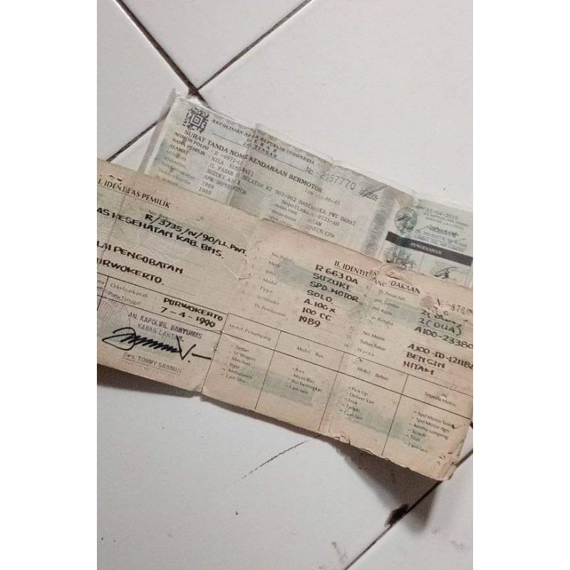 stnk bpkb suzuki a100