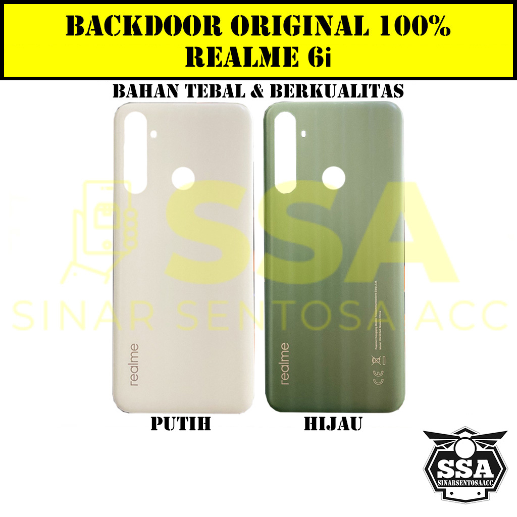 Backdoor Original 100% Realme 6i Tutup Baterai Tutup Belakang Backcover Back cover Real Me 6 i Realme6i