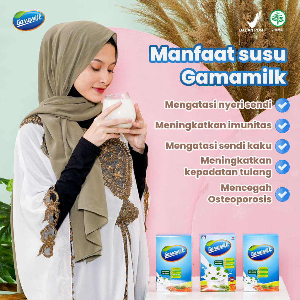 GAMAMILK SUSU ETAWA PREMIUM TERBAIK ATASI NYERI SENDI DAN TULANG 100% ORI