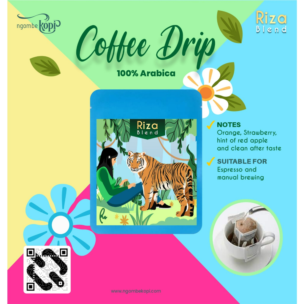 

Kopi Arabika 100% Riza Blend Kemasan Drip Bag / Filter Bag - 2 Bag