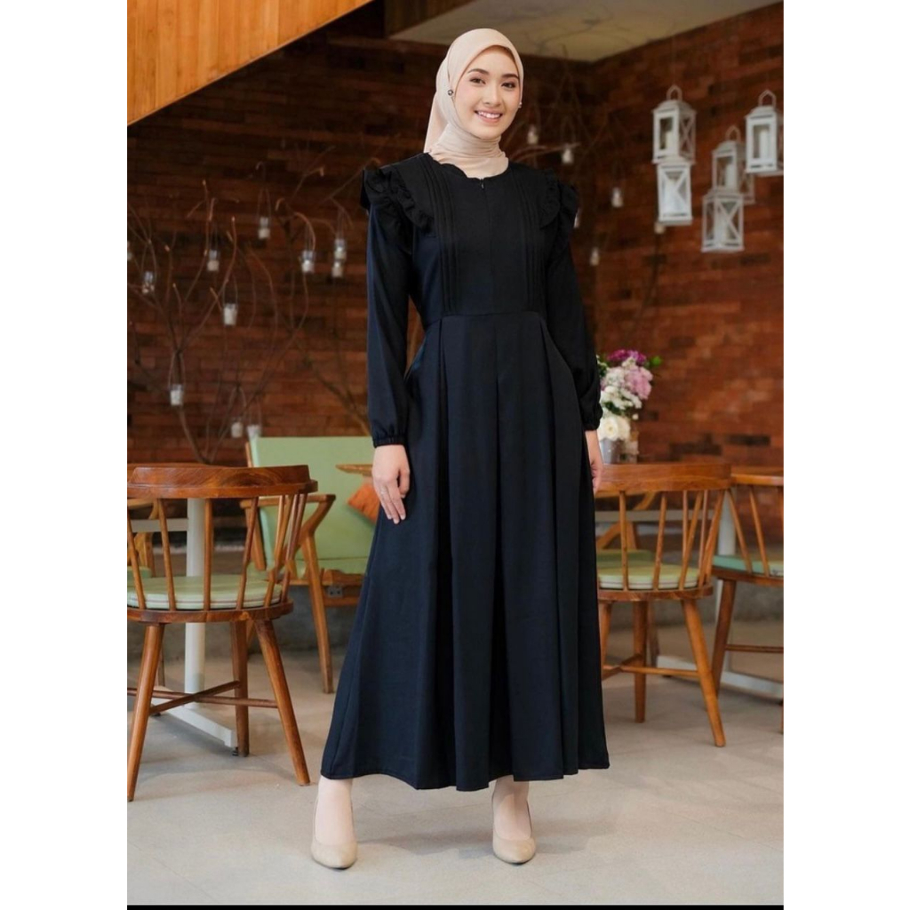 Dress Gamis Halimah Moscrepe Premium