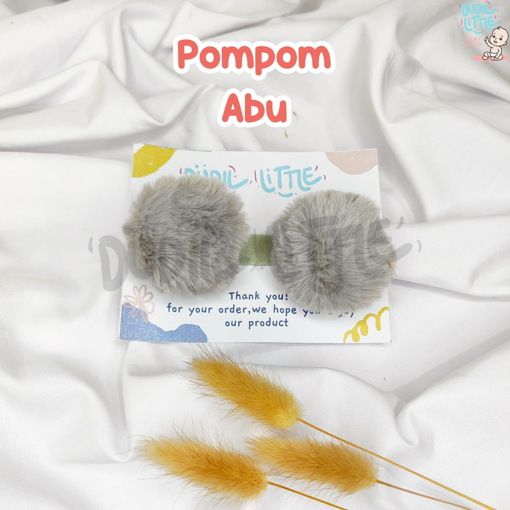 Big Pom Pom Headband/ Bandana Bayi / Newborn Headband Nylon Baby / Pita Bayi dan Anak /