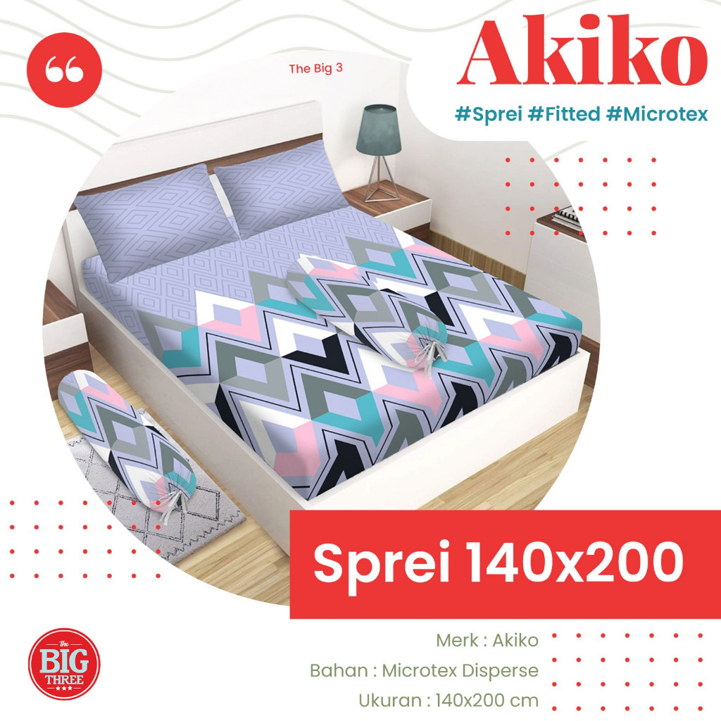 Sprei Akiko 140x200 motif Alessandro Bulgari Crystal Davinci Emily Khaki Felix Johnson Luigi Massimo Movenpick Yellow Stone - SP AKIKO 140 TBT