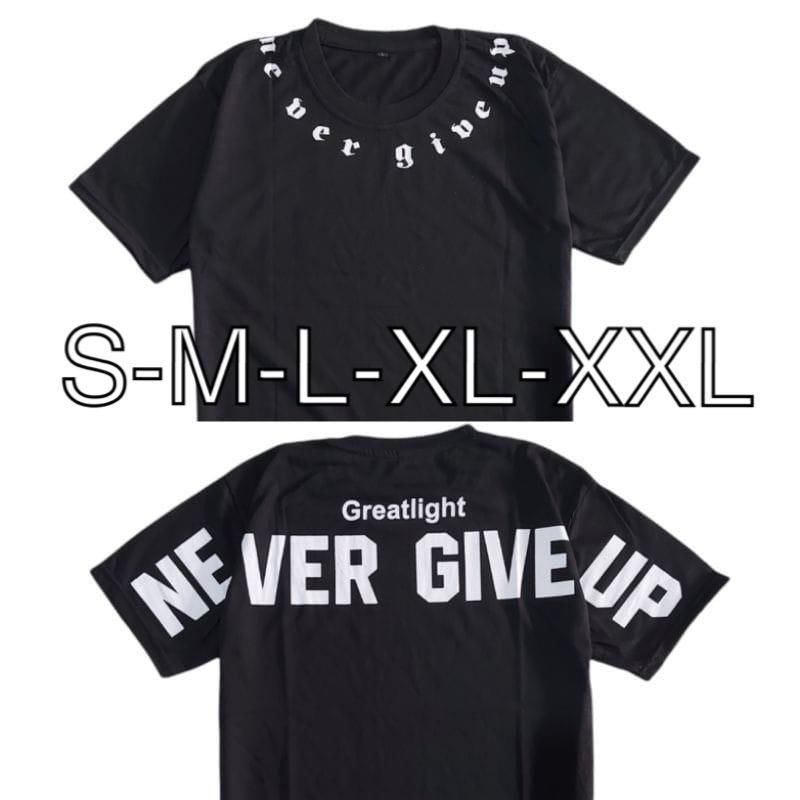 Kaos Pria Distro / kaos hitam / bajus give up / Baju Kaos Cowok oversize / baju cowok anime / baju c