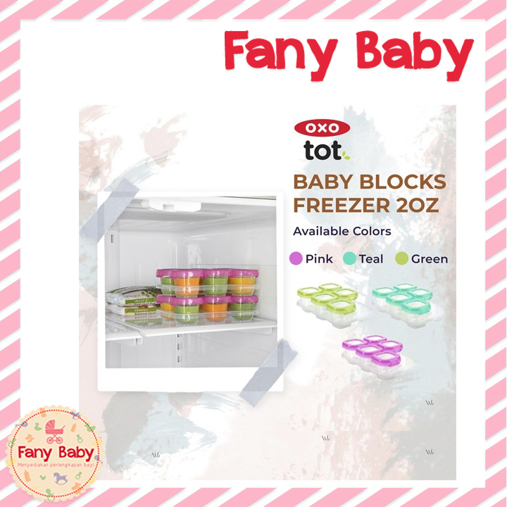 OXO TOT Baby Blocks Freezer Storage Containers 2 oz/60ML