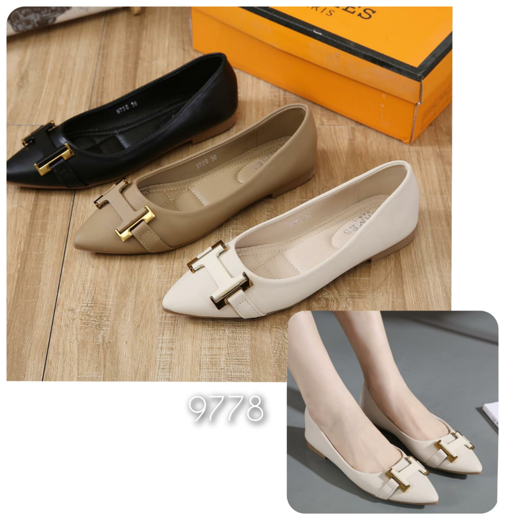 NEW ARRIVAL SANDAL WANITA FLAT KULIT LEMBUT IMPORT TERMURAH Kode: 9778