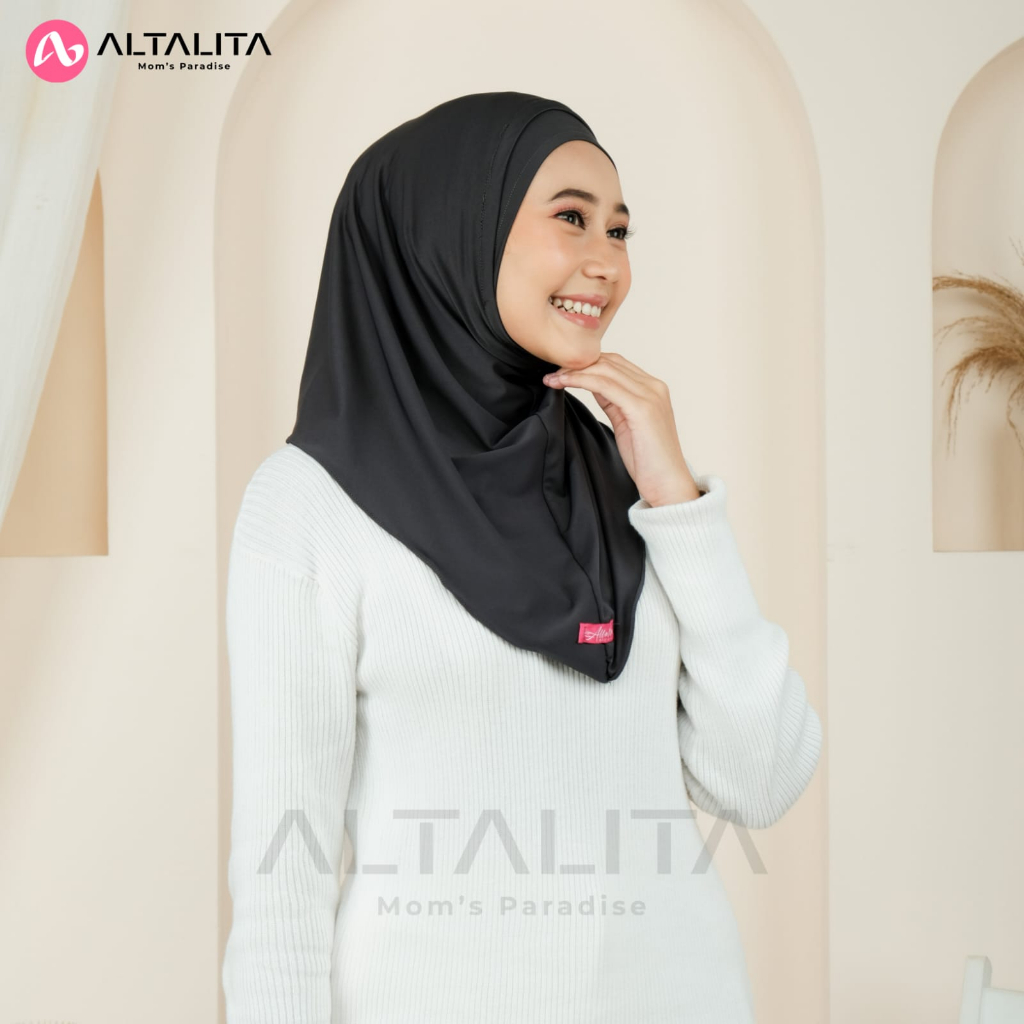 Altalita - Kerudung Sport Instan Helma Lubang Telinga Masker Headset Earphone Kacamata Bahan Jersey Premium Cocok untuk Olahraga Volly Futsal Senam dan Sehari-hari