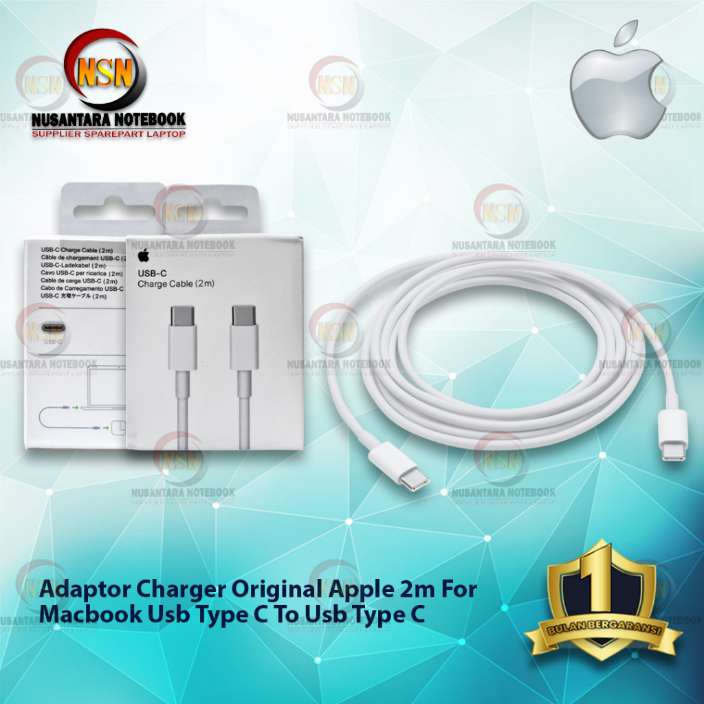 Kabel Data Original Apple Macbook Usb Type C To Usb Type C