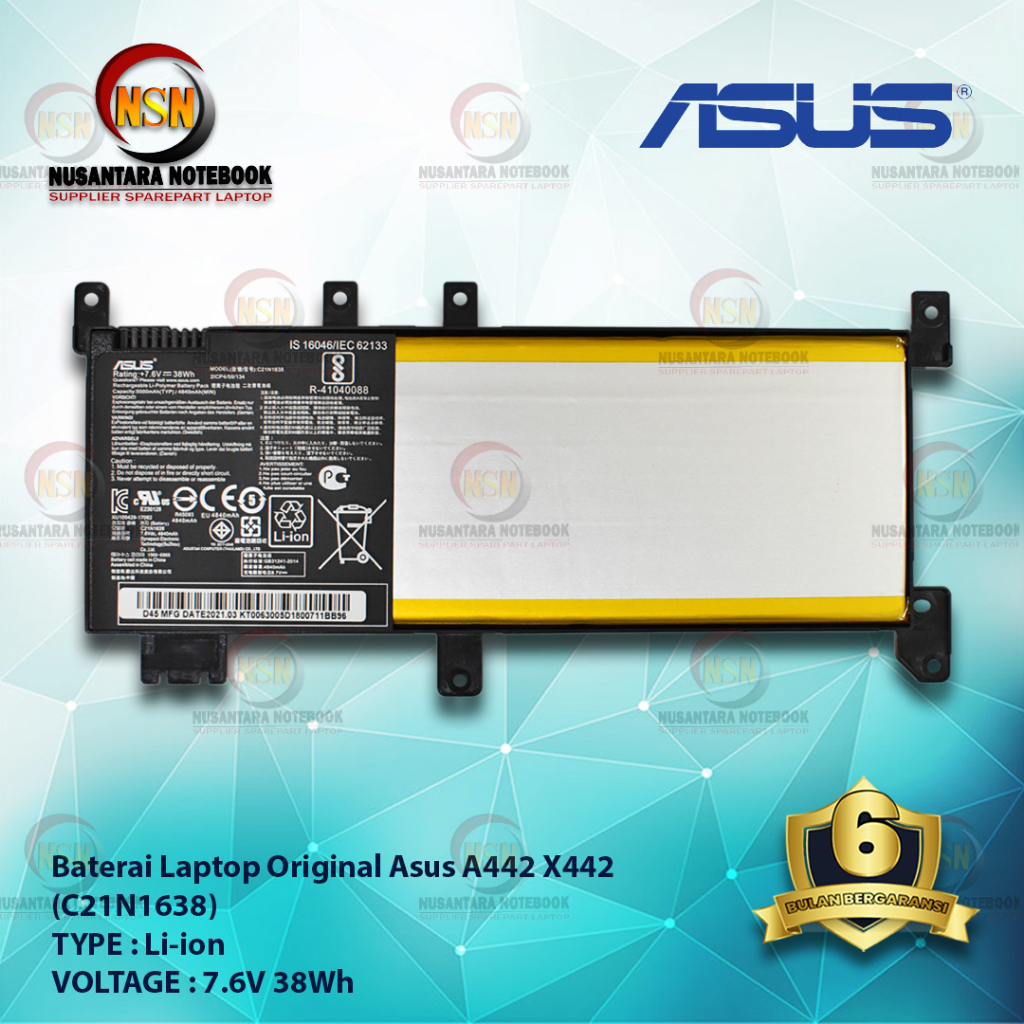 Baterai Asus Original Battery A442 X442 C21N1638