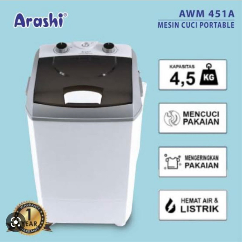 Mesin Cuci Arashi