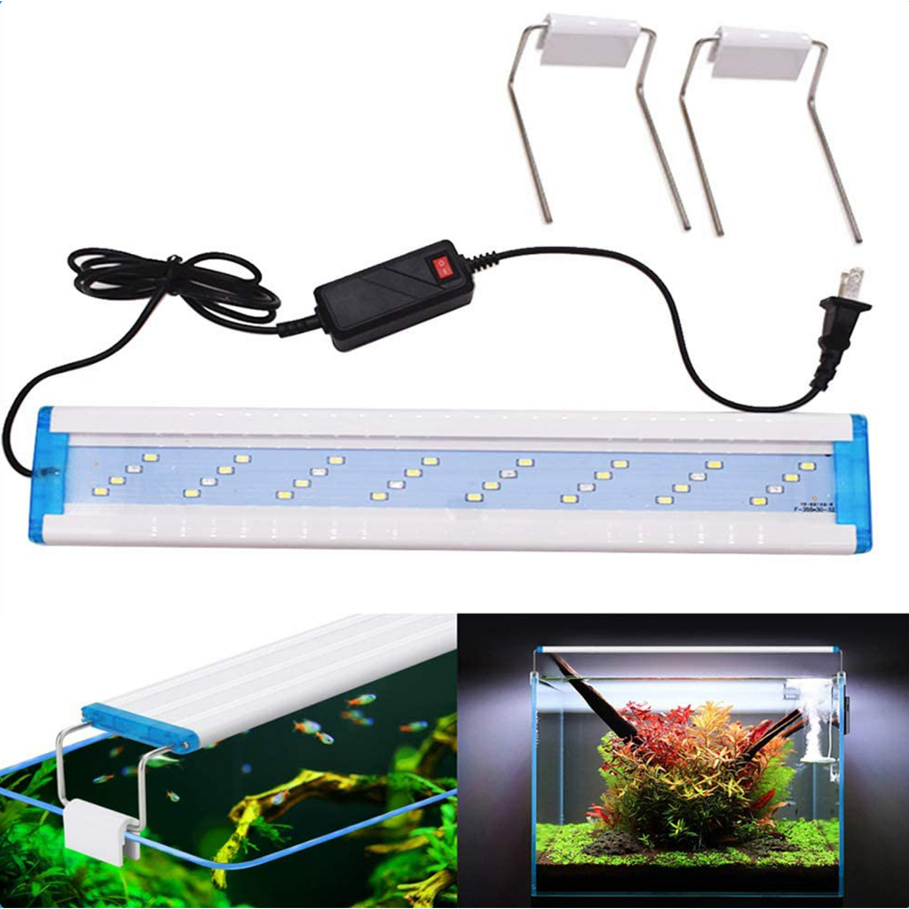 Aquarium Lampu LED Lampu Tanaman Air Lampu Tangki Ikan Warna-warni 18-90cm Lampu Tangki Ikan 6 Baris Manik-manik LED