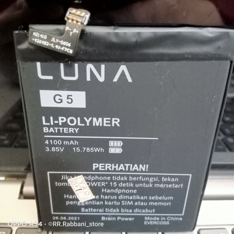 Baterai Luna G5 Luna X Pro Batre Luna xpro Batrai Ram 4/32 Original Ram 3/16 Battery