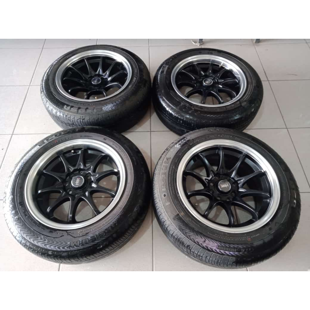 Velg Racing Bekas CE28 Ring 15 Lebar 7/8 Hole 4 x 100 Dan 4 x 114,3 Offset 25/35 Warna Black Polish 