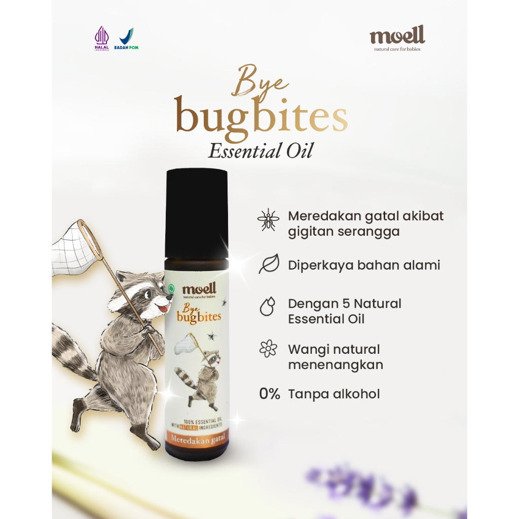 MOELL Natural Essential Oil Roll On Bye Stuffynose Fitme Calmme Tummywind Bugbites First Care Calm Me Untuk Bayi dan Anak Roll On 8ml