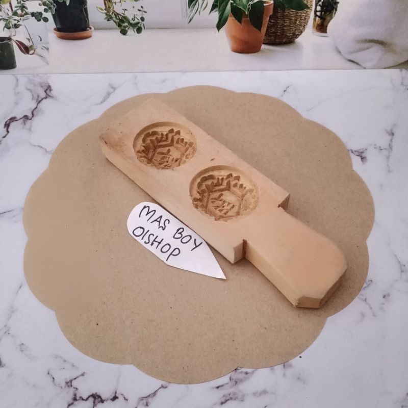 Cetakan Kue Angku isi 2 Lobang Kue Tok Kue Satu Kue Kacang Motif Bulat