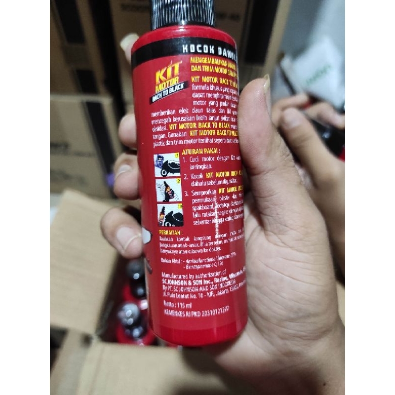 kit black to black 115 ml penghitam body plastik motor dll