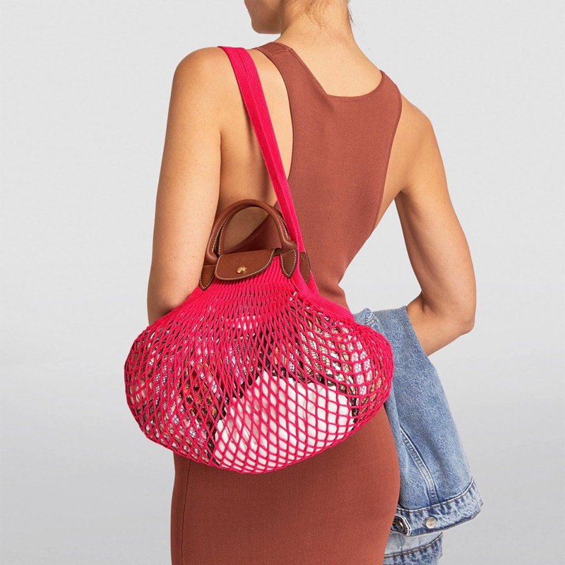 LC Le Pliage Filet Mesh Top Handle Crossbody Bag L Large