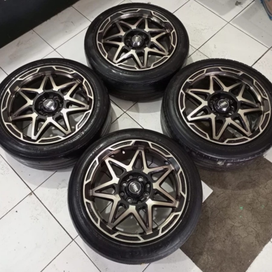 Velg Mobil Bekas Ring 15 TRAGA HSR R15 Lebar 7 Lubang 4 ET 42